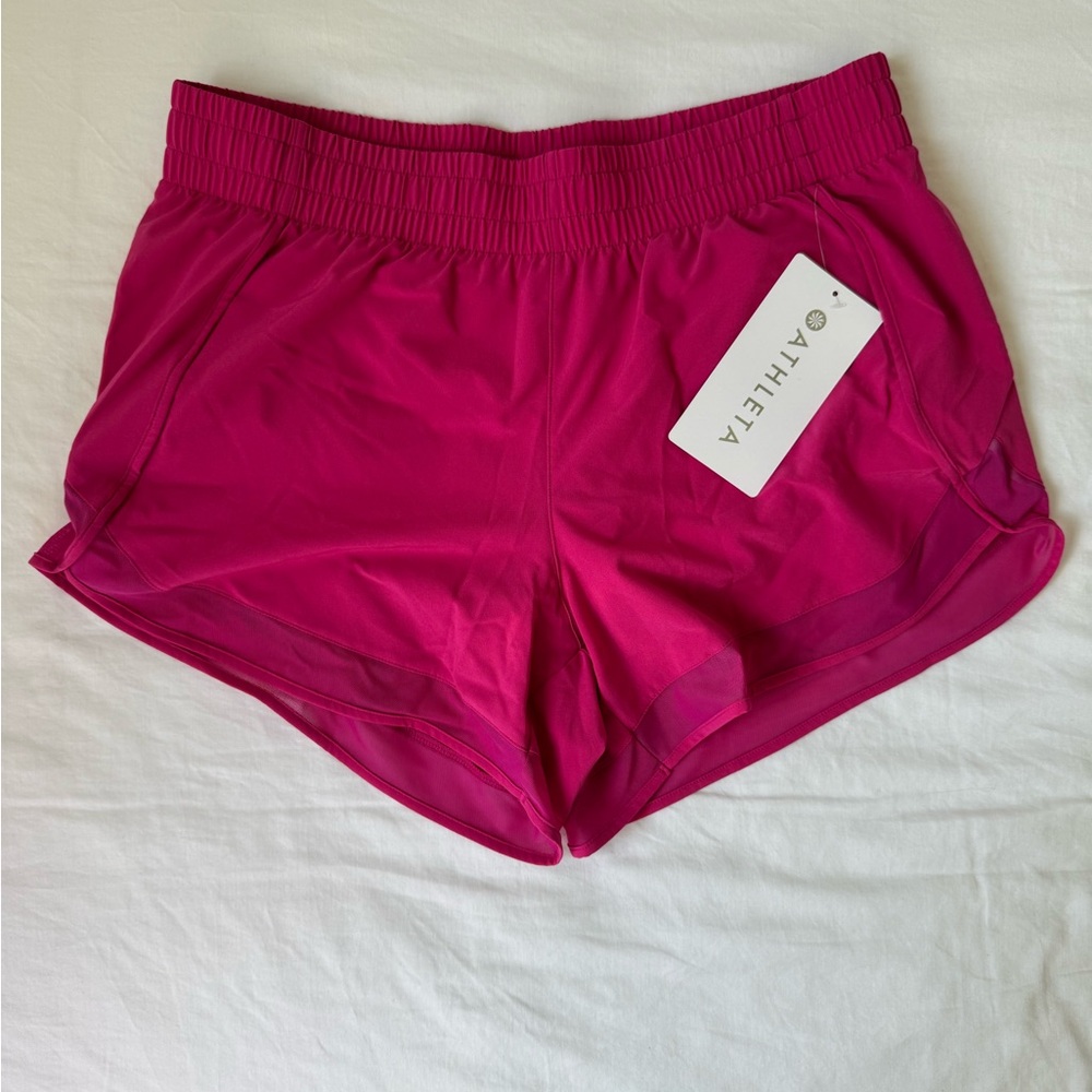 Athleta Pink Athletic Shorts Lightweight Elastic Waistband